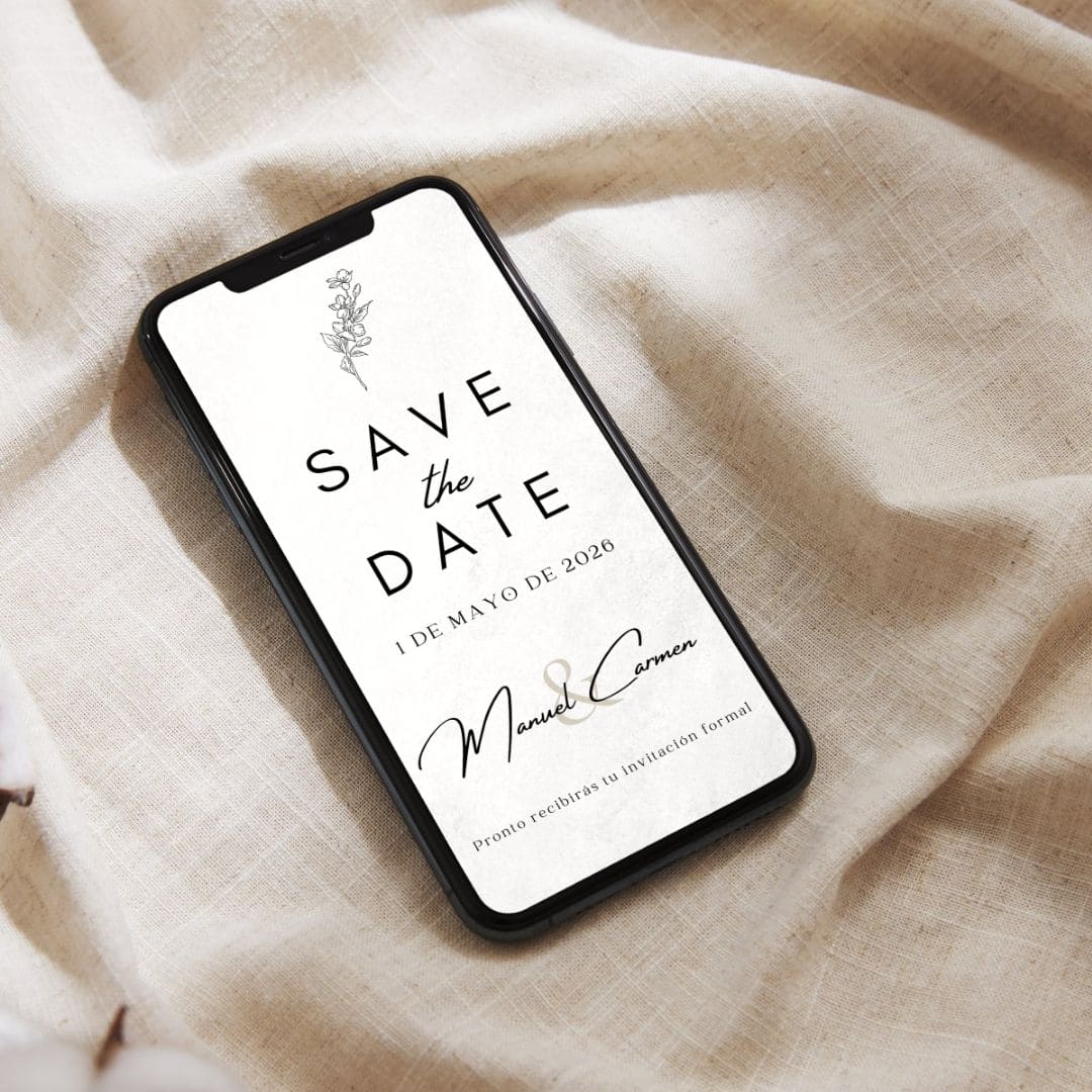 Save the Date digital Elegante